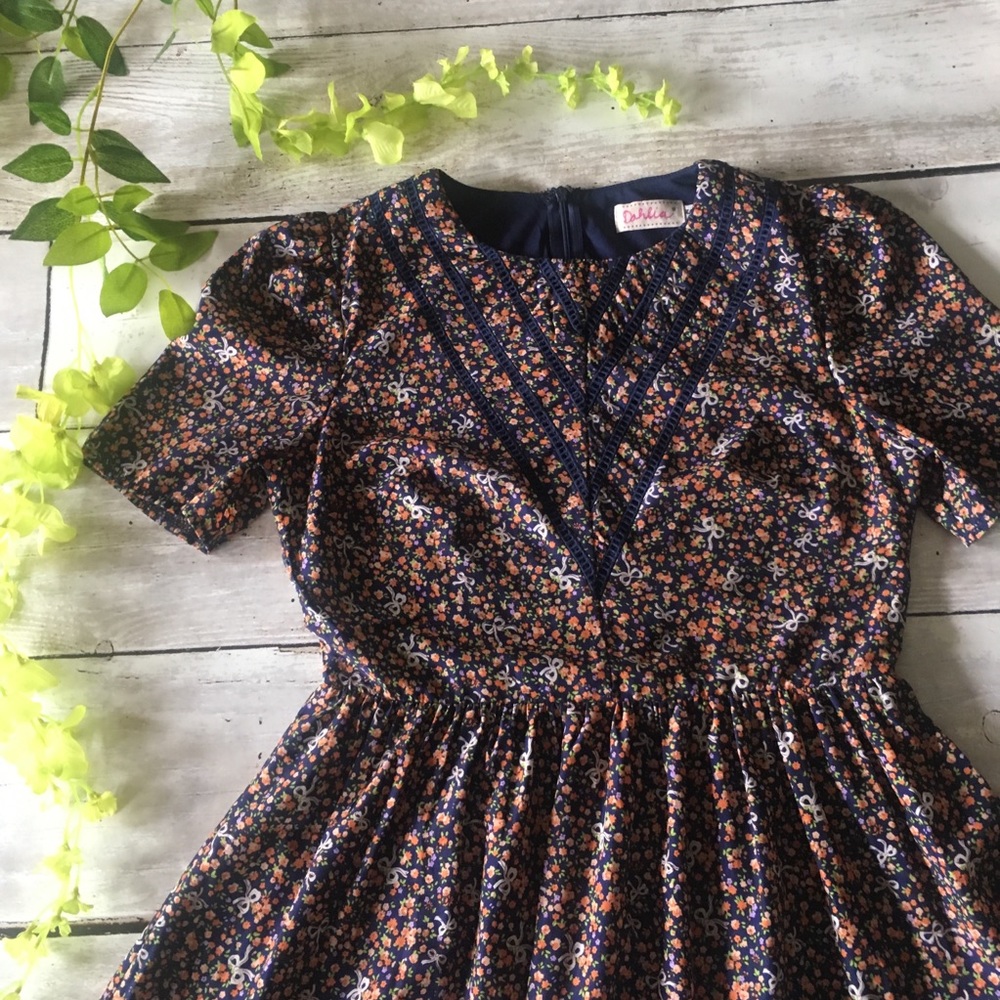 Dahlia floral dress